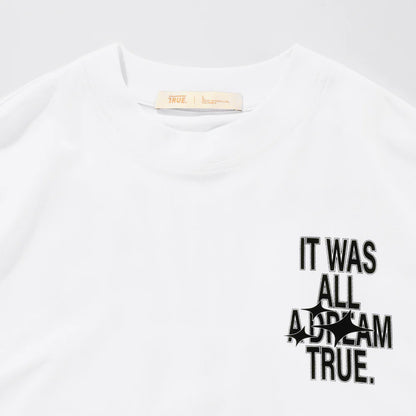 DREAMS BOXY T-SHIRT WHITE - FRONT OF.