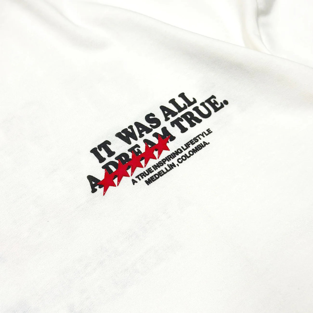 DREAM TRUE BOXY T-SHIRT CREAM - FRONT OF