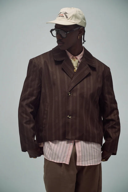 BROWN BLAZER EL SALON MIXTE - FRONT OF