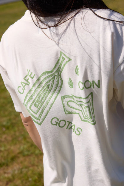 CAMISETA CAFE CON GOTAS - FRONT OF