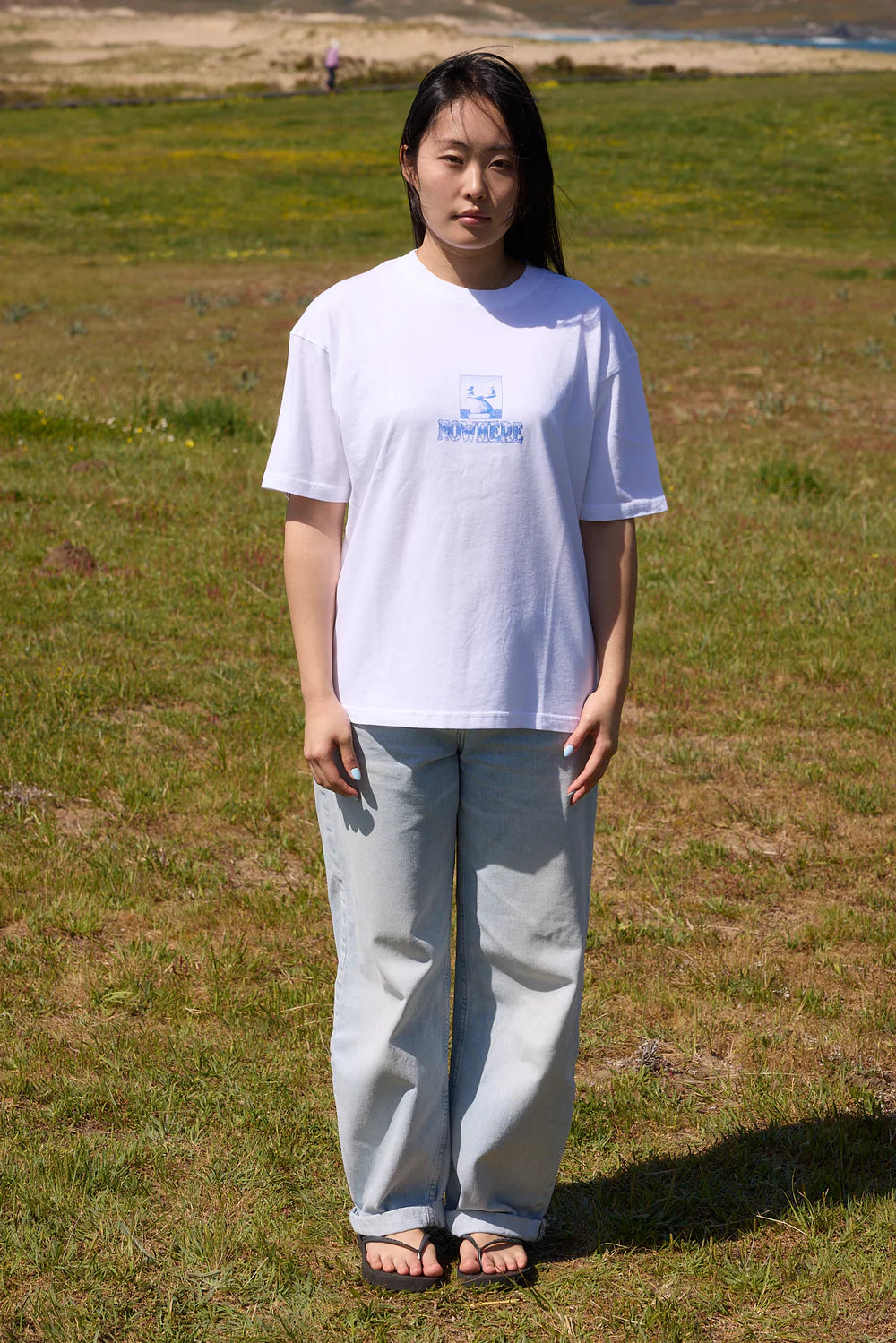 CAMISETA ALL THE PEACE I NEED BLUE - FRONT OF