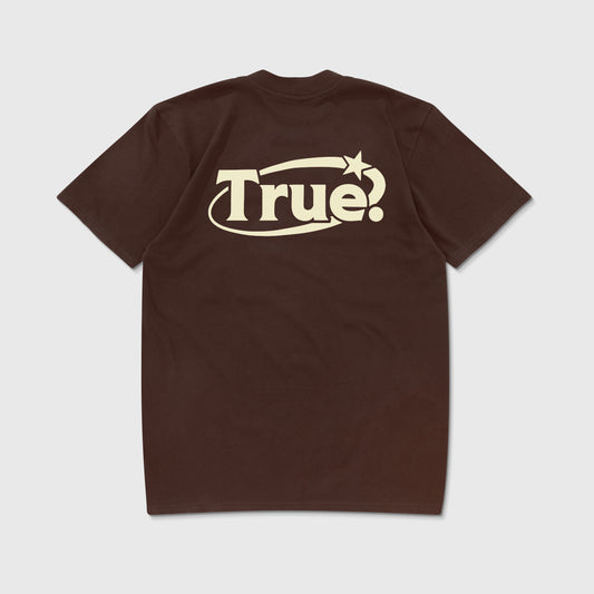 EVERYDAY LOGO T-SHIRT BROWN - FRONT OF.