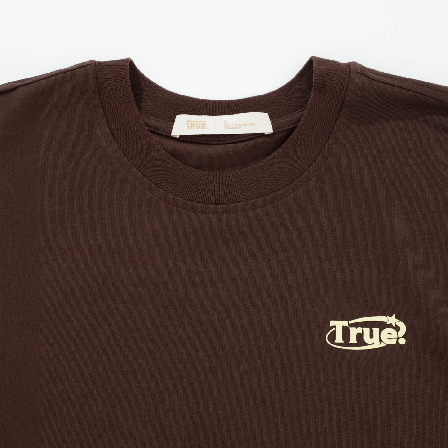 EVERYDAY LOGO T-SHIRT BROWN - FRONT OF.