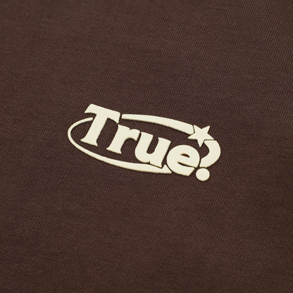 EVERYDAY LOGO T-SHIRT BROWN - FRONT OF.