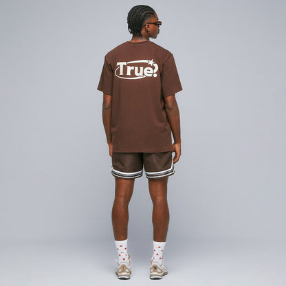 EVERYDAY LOGO T-SHIRT BROWN - FRONT OF.