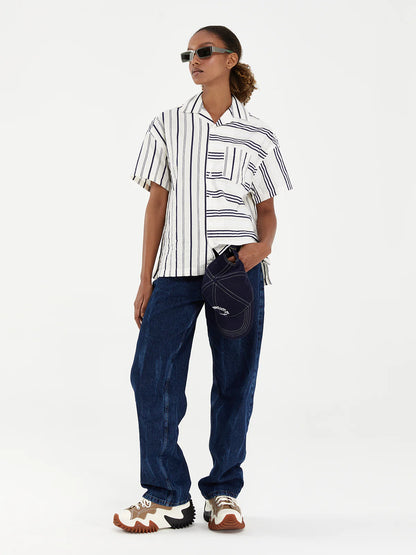 MULTISTRIPED SHORT SLEEVE - FRONT OF