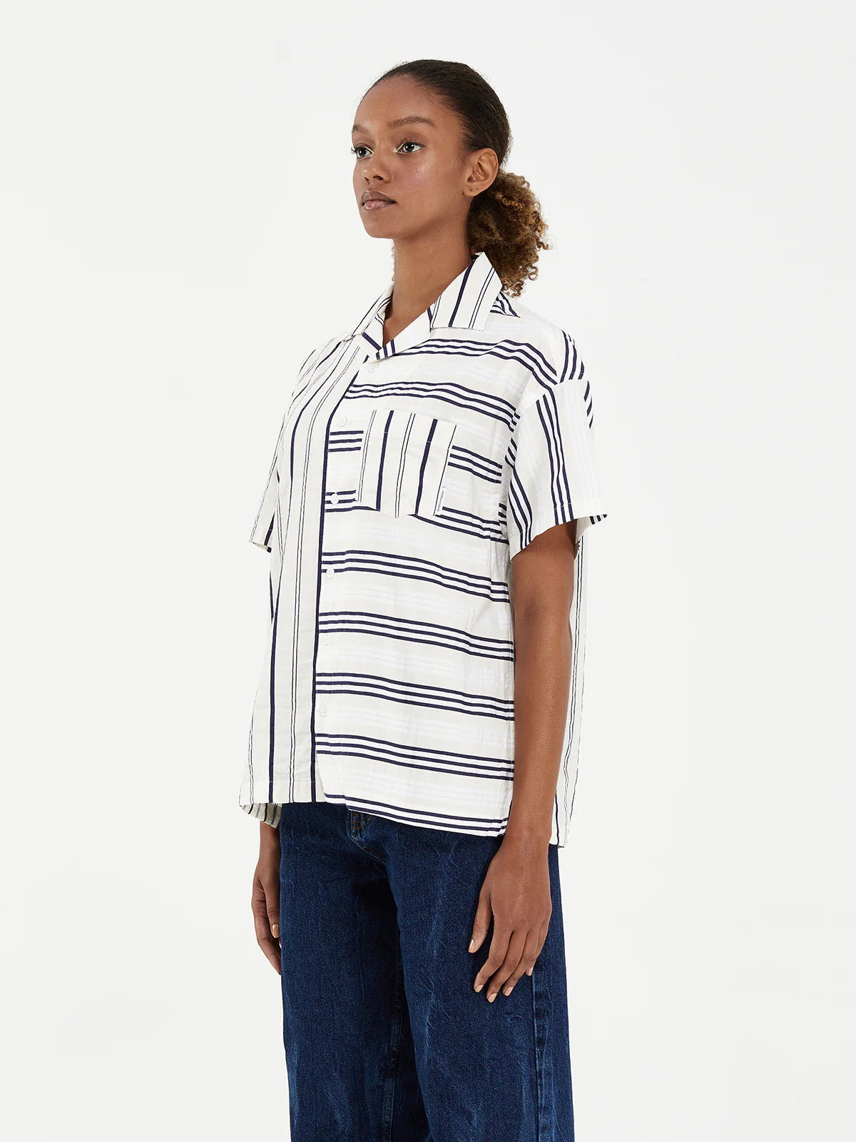 MULTISTRIPED SHORT SLEEVE - FRONT OF