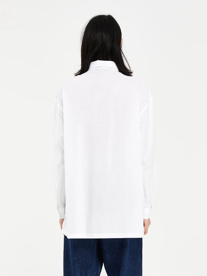 LINEN LONG SLEEVE WHITE - FRONT OF