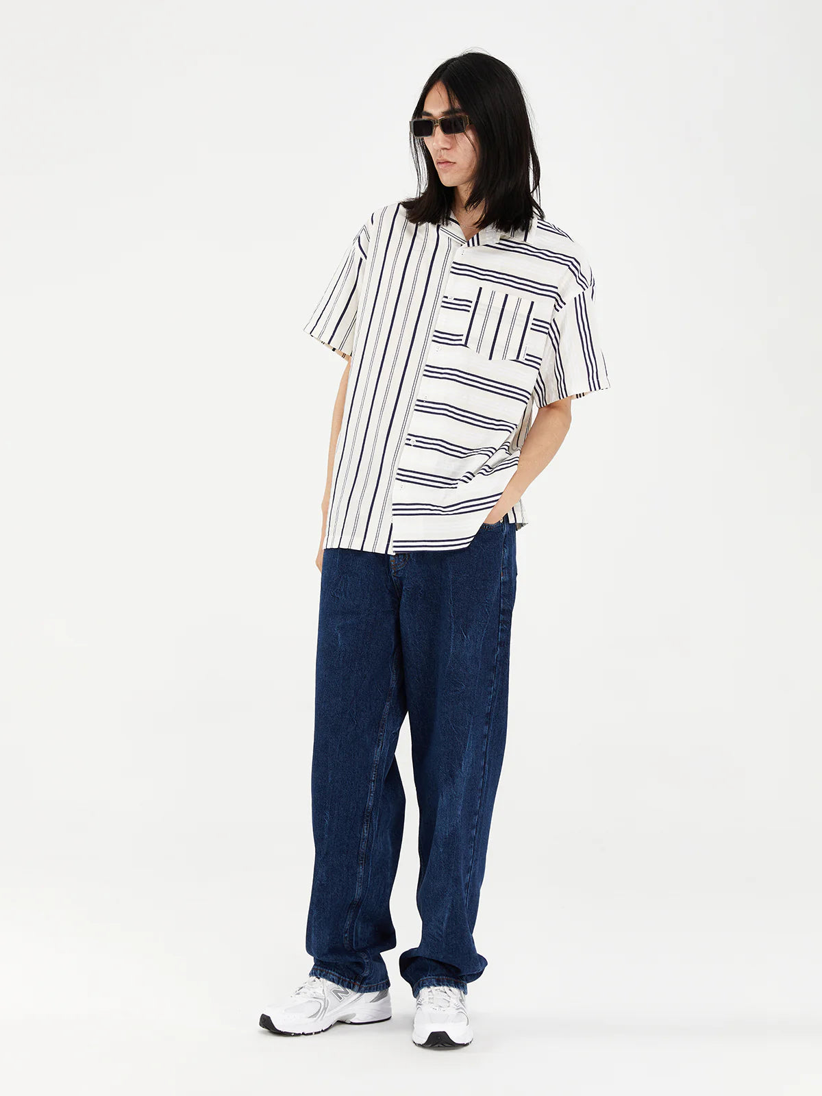 MULTISTRIPED SHORT SLEEVE - FRONT OF