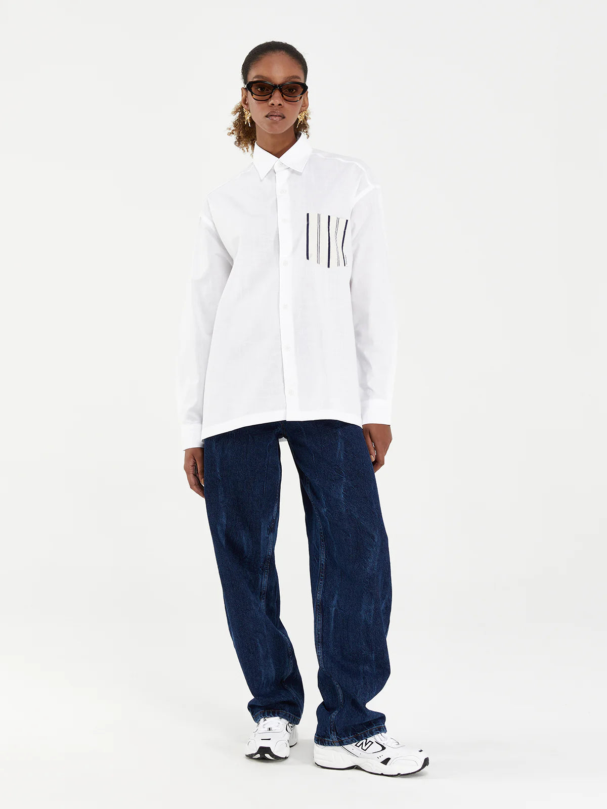 LINEN LONG SLEEVE WHITE - FRONT OF
