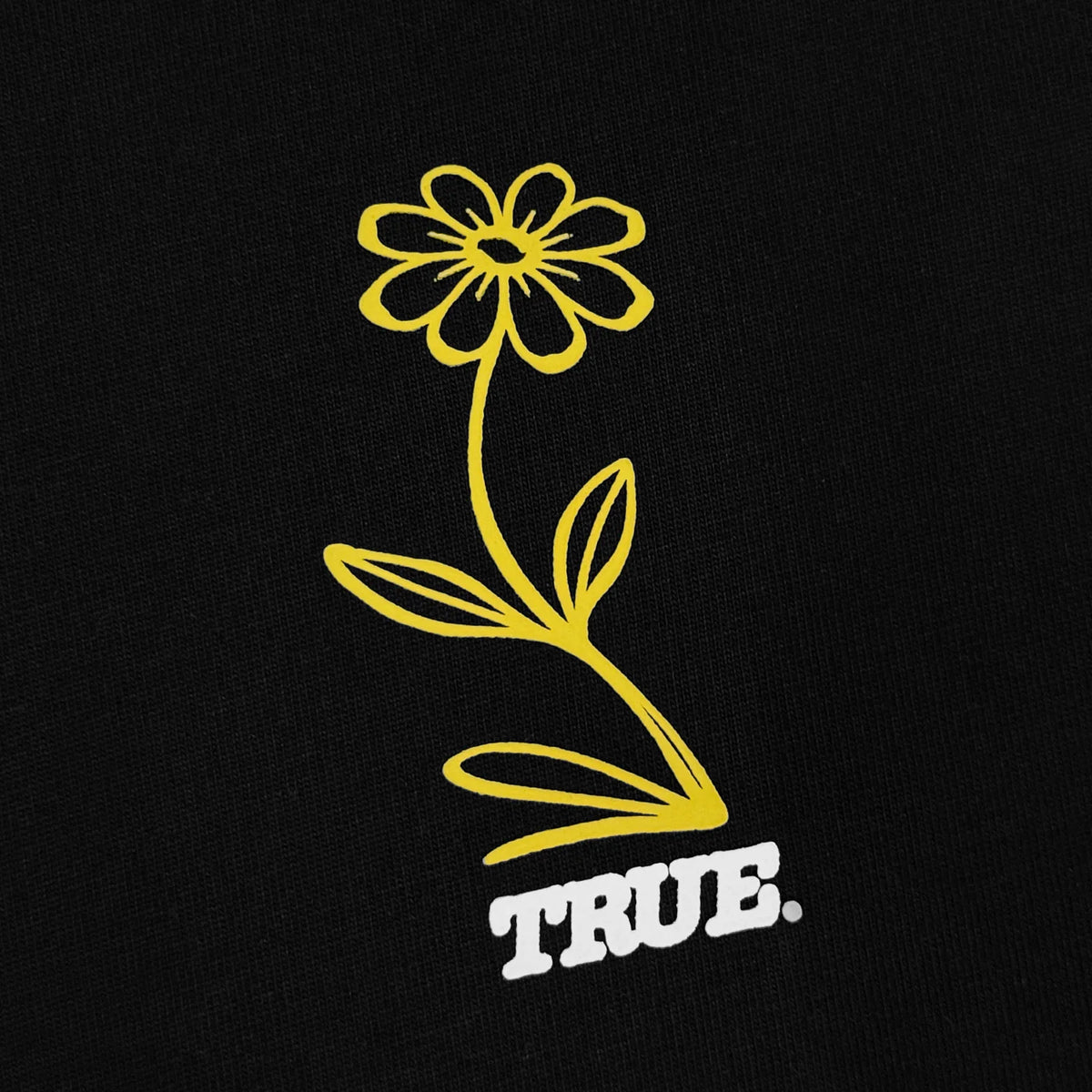 FLOWER BOXY LONGSLEEVE BLACK - FRONT OF