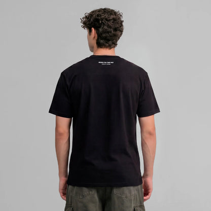 FLOWERS LOGO T-SHIRT BLACK - FRONT OF
