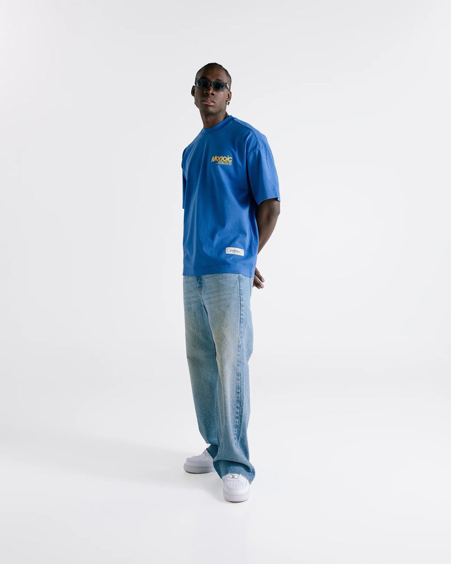 HOLLYWOOD DREAMS T-SHIRT COBALT BLUE - FRONT OF