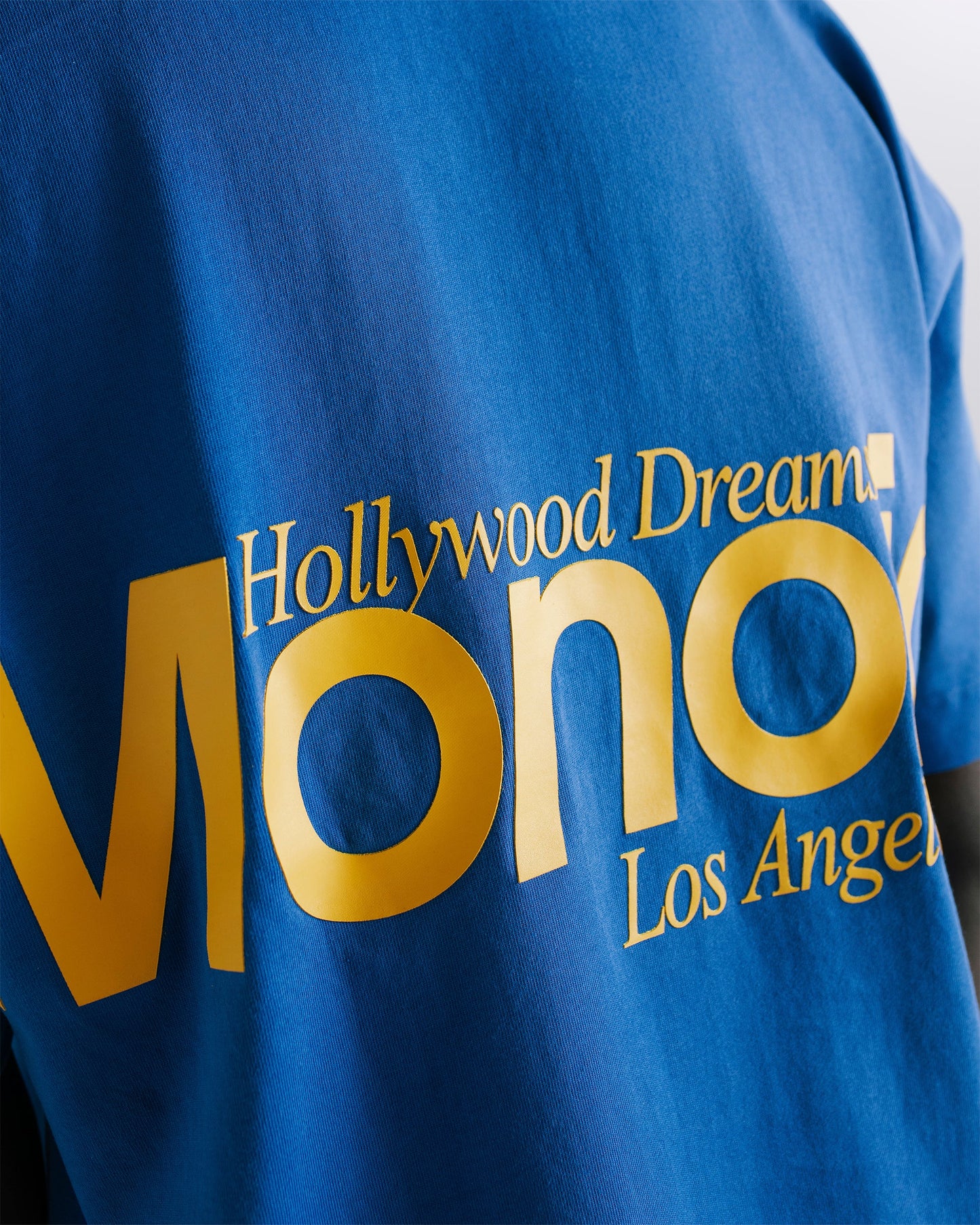 HOLLYWOOD DREAMS T-SHIRT COBALT BLUE - FRONT OF