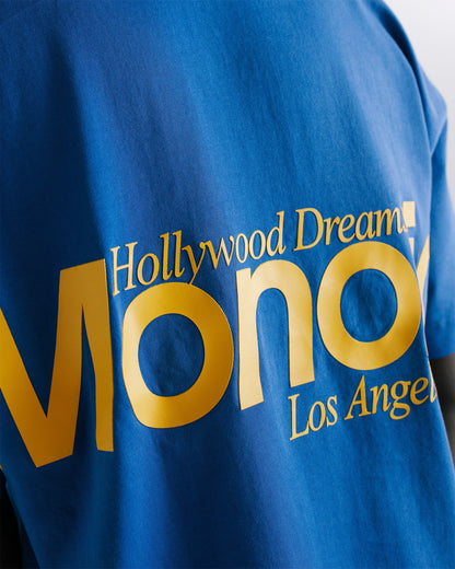 HOLLYWOOD DREAMS T-SHIRT COBALT BLUE - FRONT OF