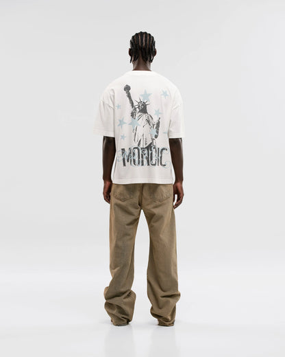 FREEDOM T-SHIRT BONE WHITE - FRONT OF