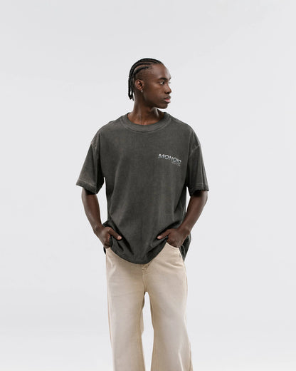 LIBERTY MONOIC T-SHIRT WASHED GRAY - FRONT OF