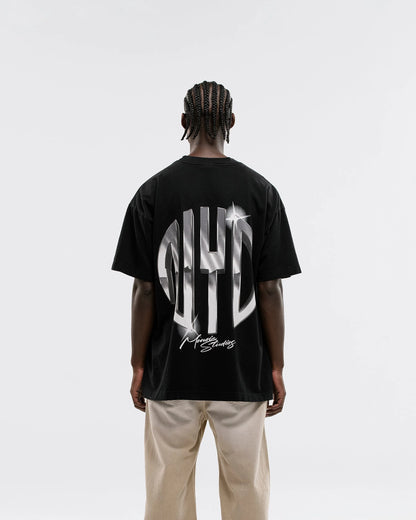 NYC T-SHIRT JET BLACK - FRONT OF