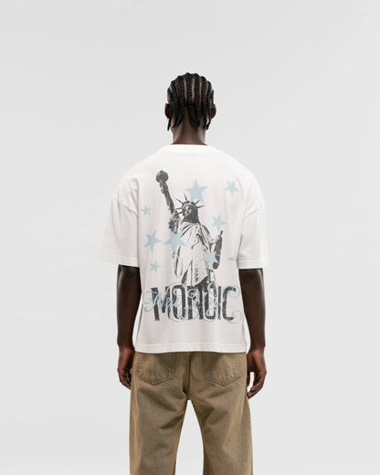 FREEDOM T-SHIRT BONE WHITE - FRONT OF