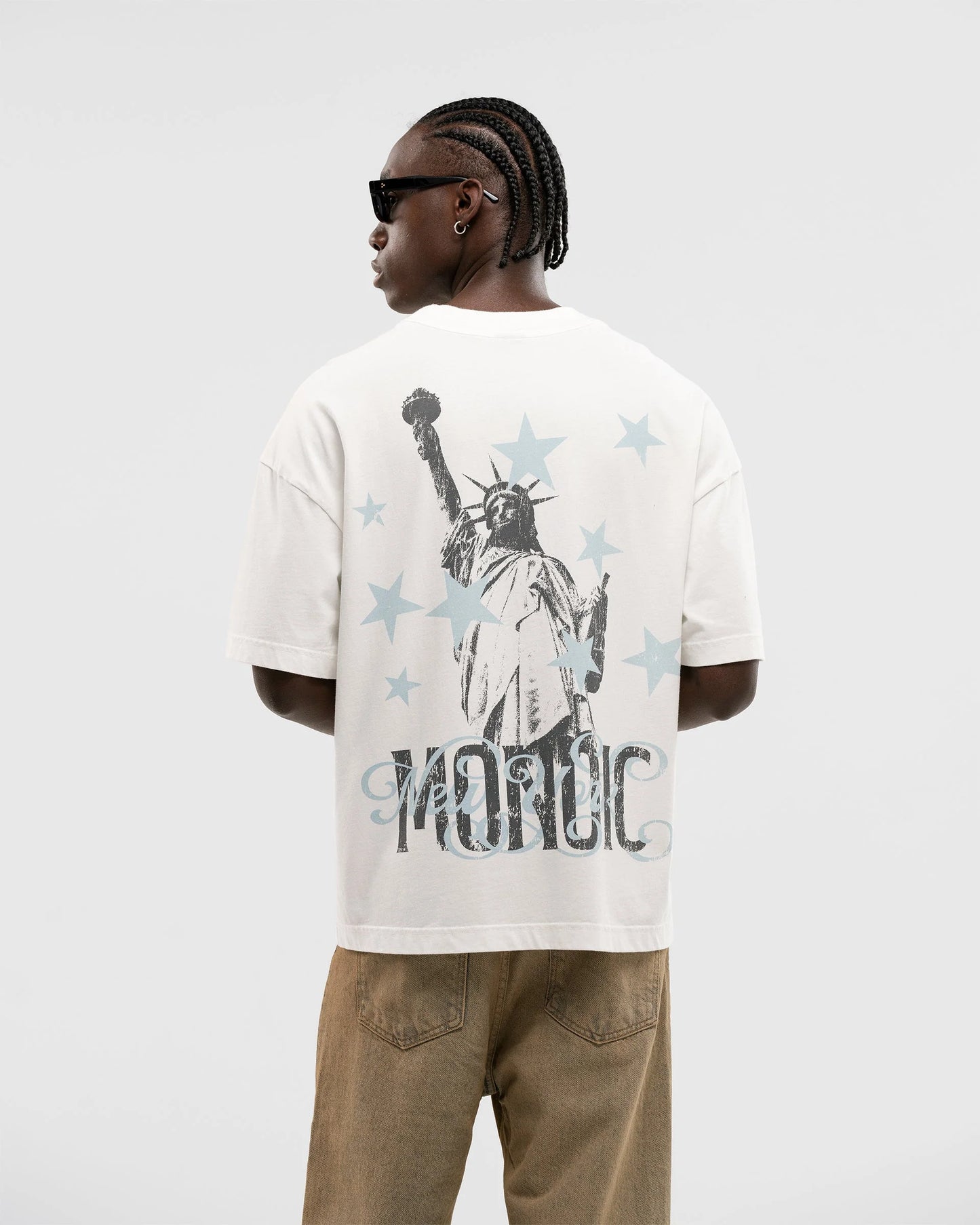 FREEDOM T-SHIRT BONE WHITE - FRONT OF