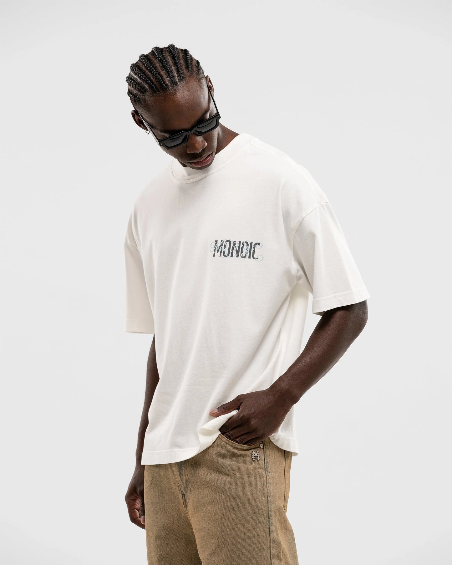 FREEDOM T-SHIRT BONE WHITE - FRONT OF