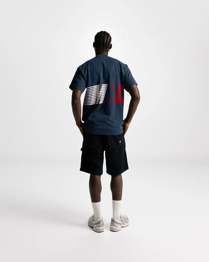 PACE MONOIC T-SHIRT NAVY BLUE - FRONT OF
