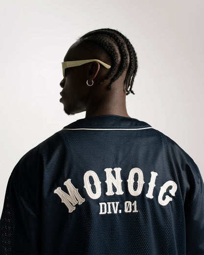 MONOIC BASEBALL JERSEY NAVY BLUE - FRONT OF