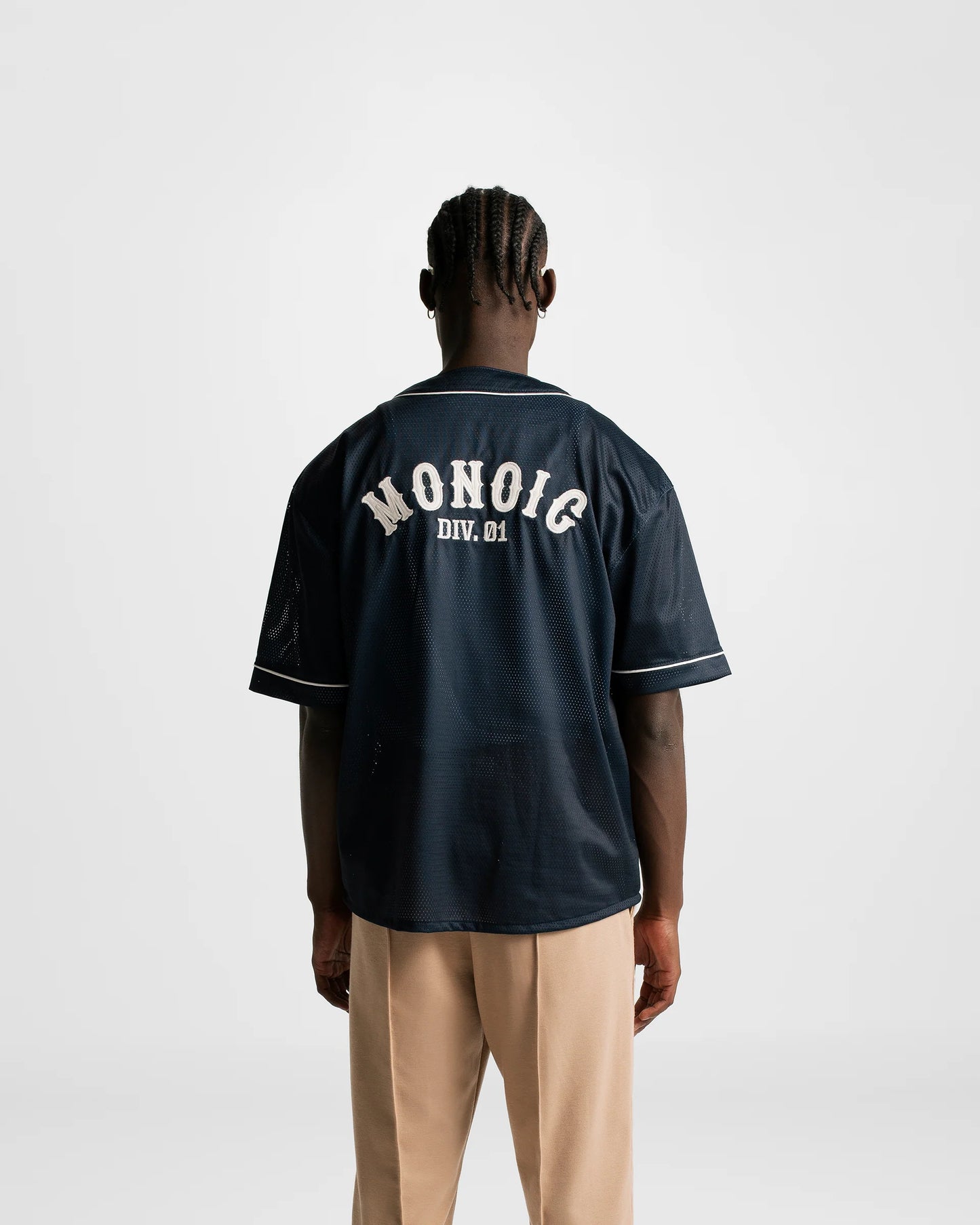 MONOIC BASEBALL JERSEY NAVY BLUE - FRONT OF