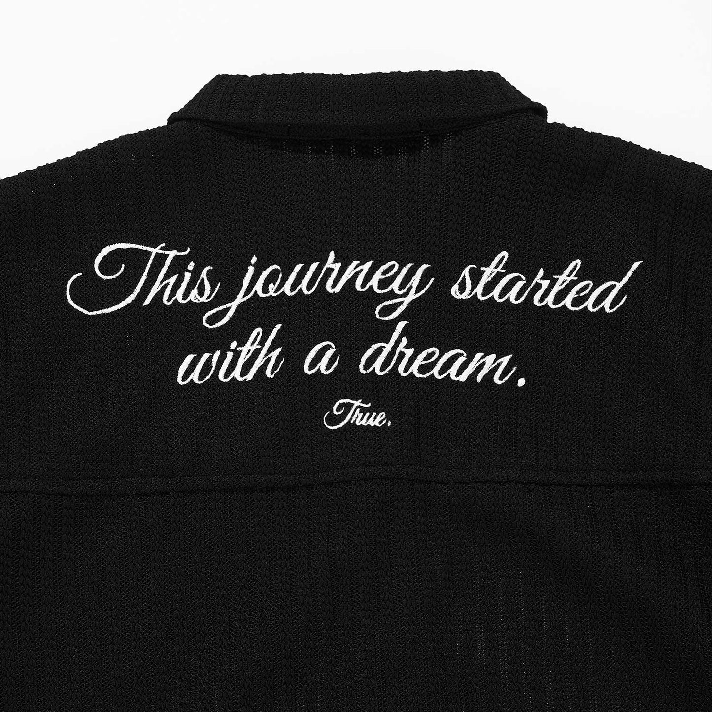 FRESH BUTTON-UP SHIRT BLACK - FRONT OF