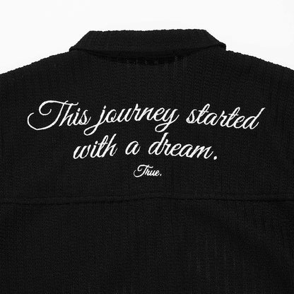 FRESH BUTTON-UP SHIRT BLACK - FRONT OF