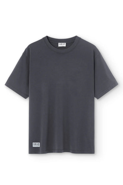 T-SHIRT LABEL BLACK WASHED