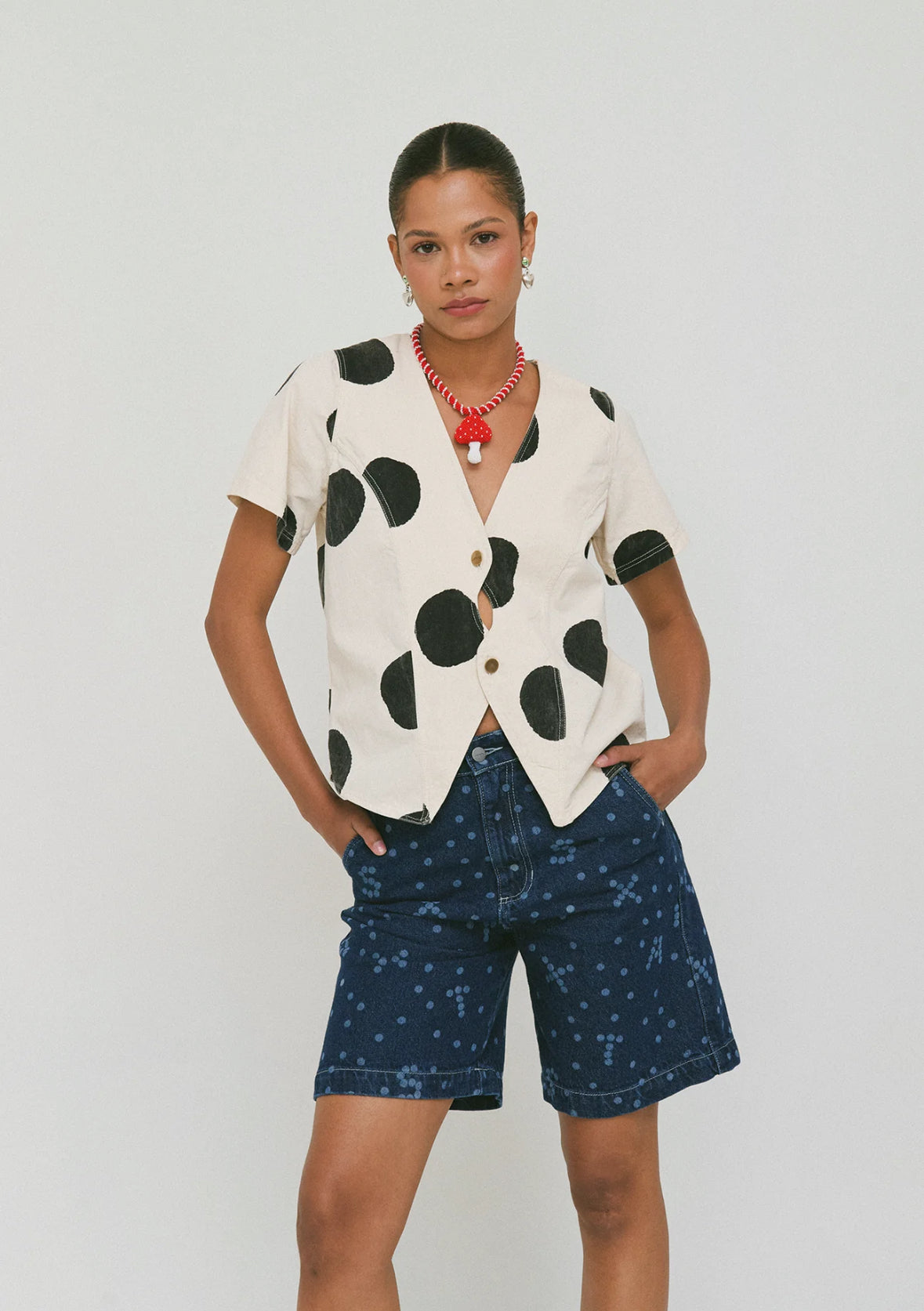 LUNARES HELLEN TOP - FRONT OF