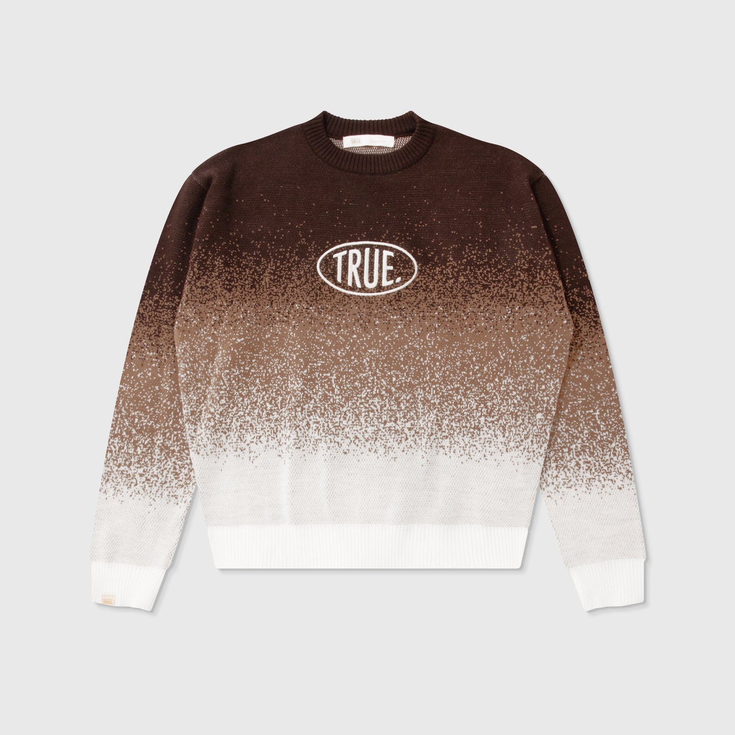 GRADIENT KNIT SWEATER BROWN - FRONT OF
