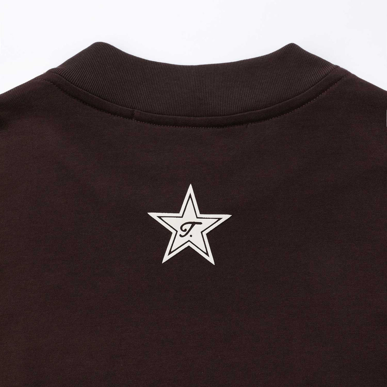 GROUNDING DOUBLE SLEEVE T-SHIRT BROWN - FRONT OF