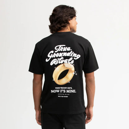 GROUNDING RITUALS T-SHIRT BLACK - FRONT OF