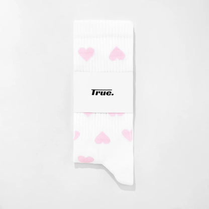 CALCETINES HEART WHITE - FRONT OF