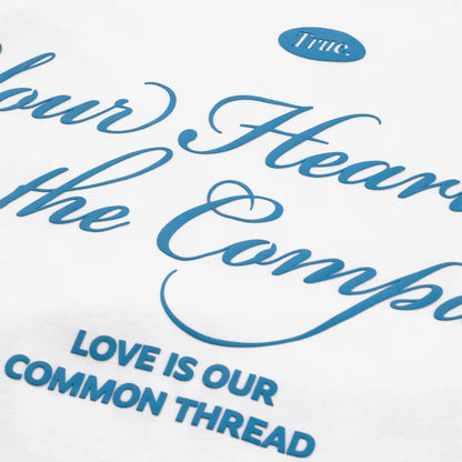 HEARTBEAT OVERSIZED T-SHIRT WHITE - FRONT OF.