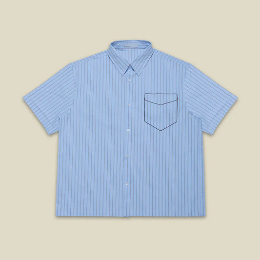 CAMISA BOLSILLO BORDADO AZUL - FRONT OF