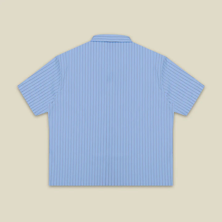 CAMISA BOLSILLO BORDADO AZUL - FRONT OF