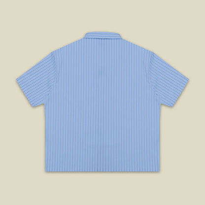 CAMISA BOLSILLO BORDADO AZUL - FRONT OF