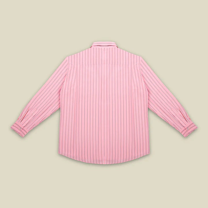CAMISA BOLSILLO BORDADO ROSA - FRONT OF