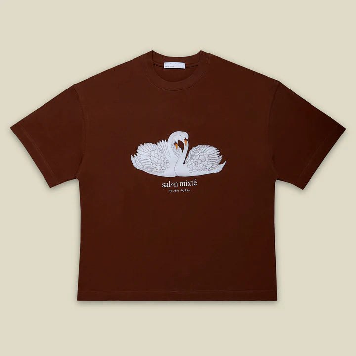 CAMISETA CISNES CHOCOLATE SALON MIXTE - FRONT OF