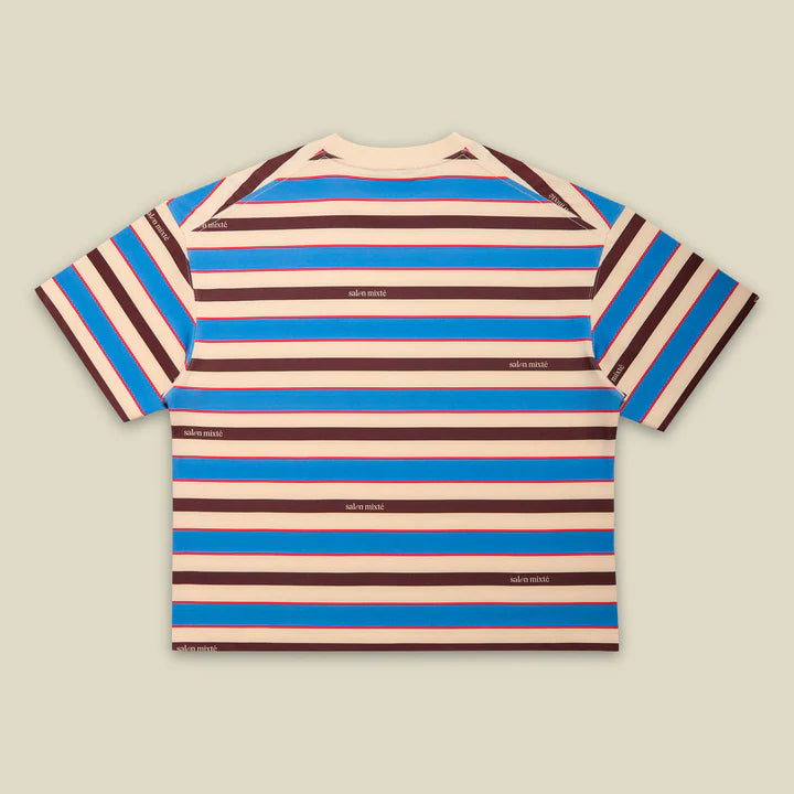 STRIPES BOXY FIT T-SHIRT SALON MIXTE - FRONT OF