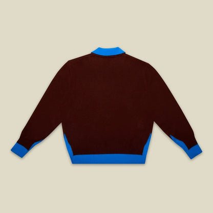 BROWN SWEATER SALON MIXTE - FRONT OF
