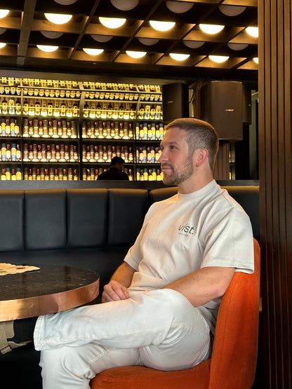 SAFETY FIRST CREMA T-SHIRT - FRONT OF