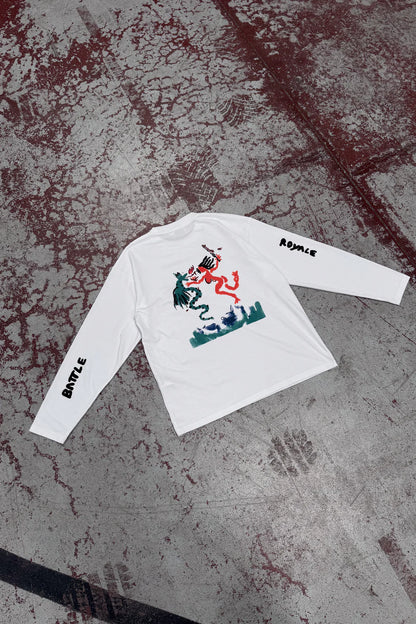 T-SHIRT LONGSLEEVE BATTLE ROYAL WHITE
