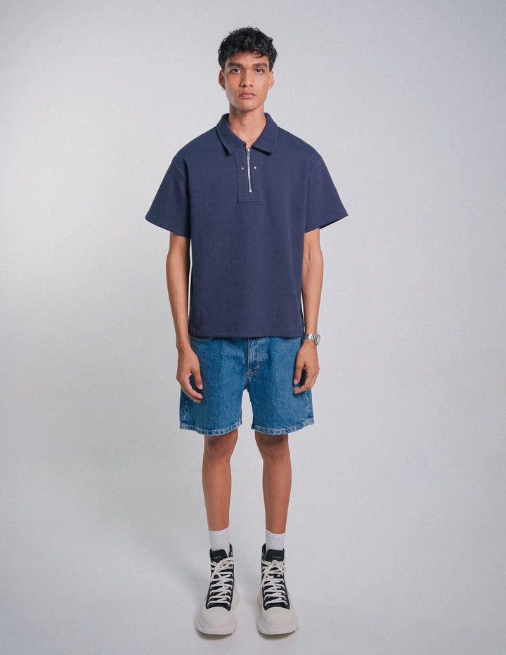 CAMISA POLO TARDE Y TE AZUL NAVY - FRONT OF