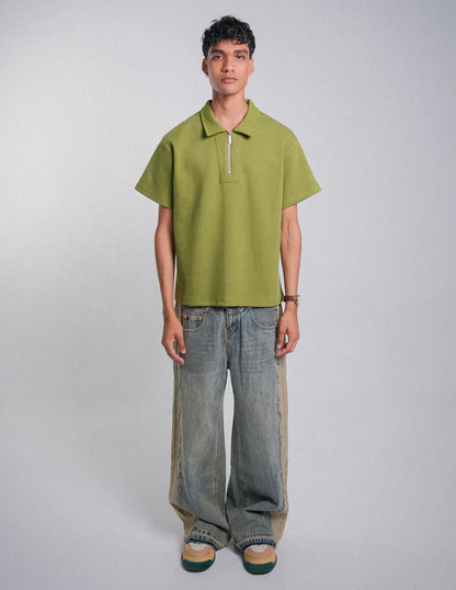 POLO TARDE Y TE VERDE OLIVA - FRONT OF