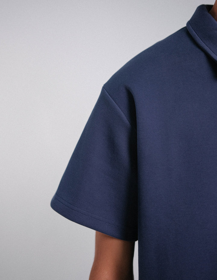CAMISA POLO TARDE Y TE AZUL NAVY - FRONT OF