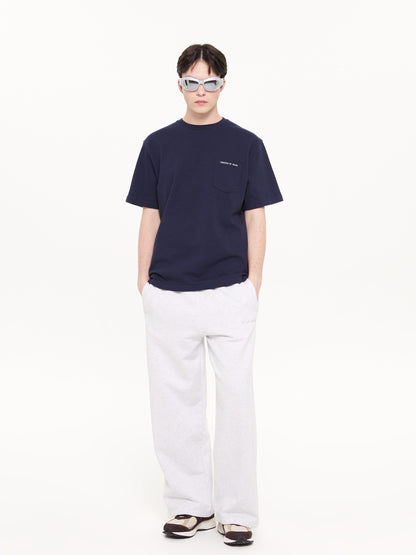 T-SHIRT POCKET LOGO NAVY - FRONT OF.